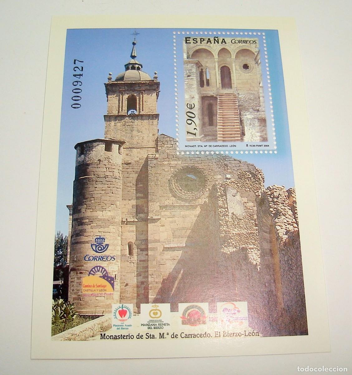 Timbres: FILATELIA CORREOS PLIEGO SELLOS MONASTERIO DE STA. M. DE CARRACEDO EL BIERZO LEON LOTE 64