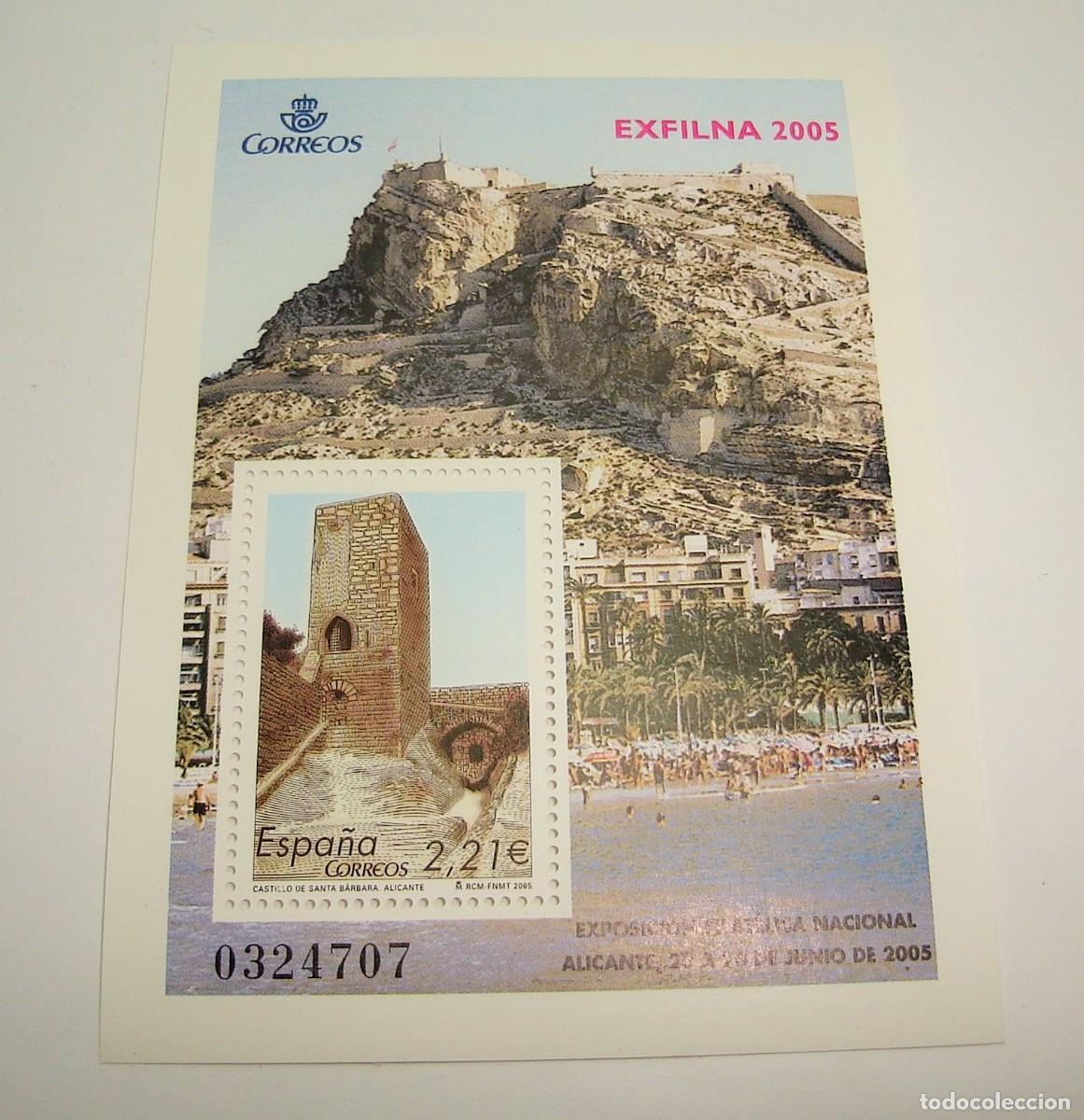 Sellos: FILATELIA CORREOS PLIEGO SELLOS EXFILNA 2005 ALICANTE LOTE 65