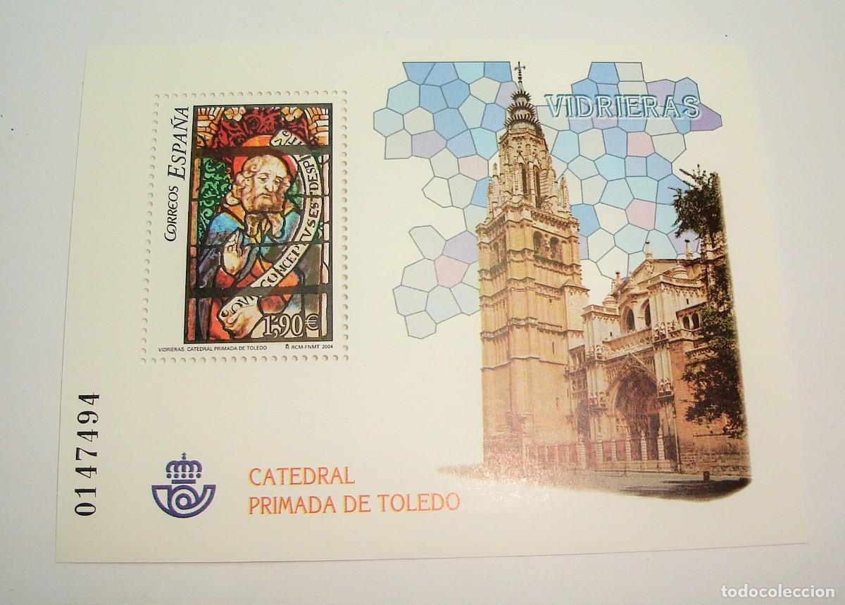 Sellos: FILATELIA CORREOS PLIEGO SELLOS VIDRIERAS CATEDRAL PRIMADA DE TOLEDO LOTE 71