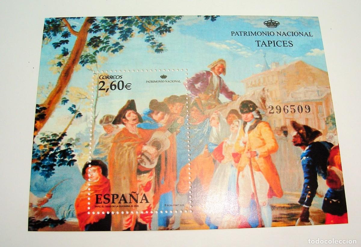 Sellos: FILATELIA CORREOS PLIEGO SELLOS PATRIMONIO NACIONAL TAPICES LOTE 77