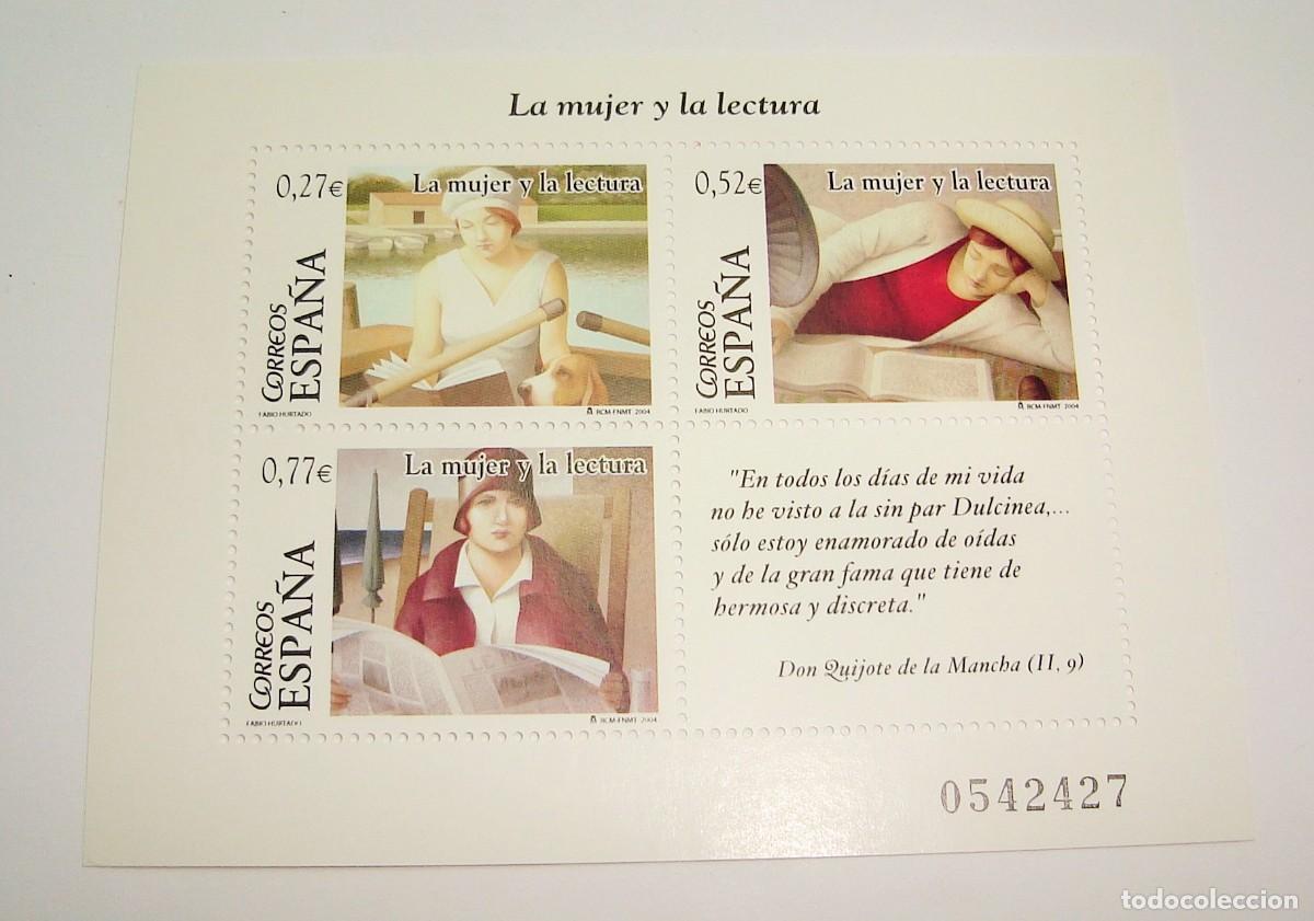 Sellos: FILATELIA CORREOS PLIEGO SELLOS LA MUJER Y LA LECTURA LOTE 81