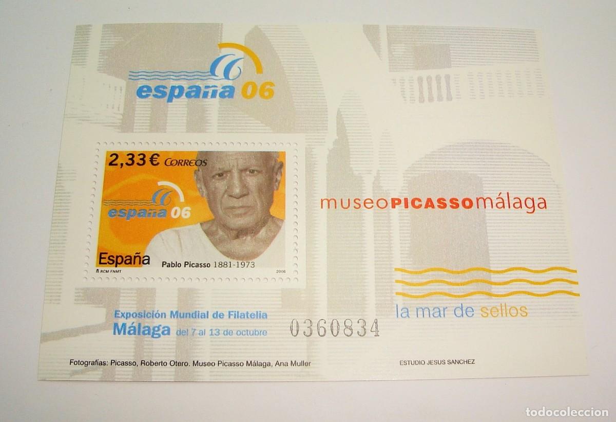 Sellos: FILATELIA CORREOS PLIEGO SELLOS MUSEO PICASSO MALAGA LOTE 84