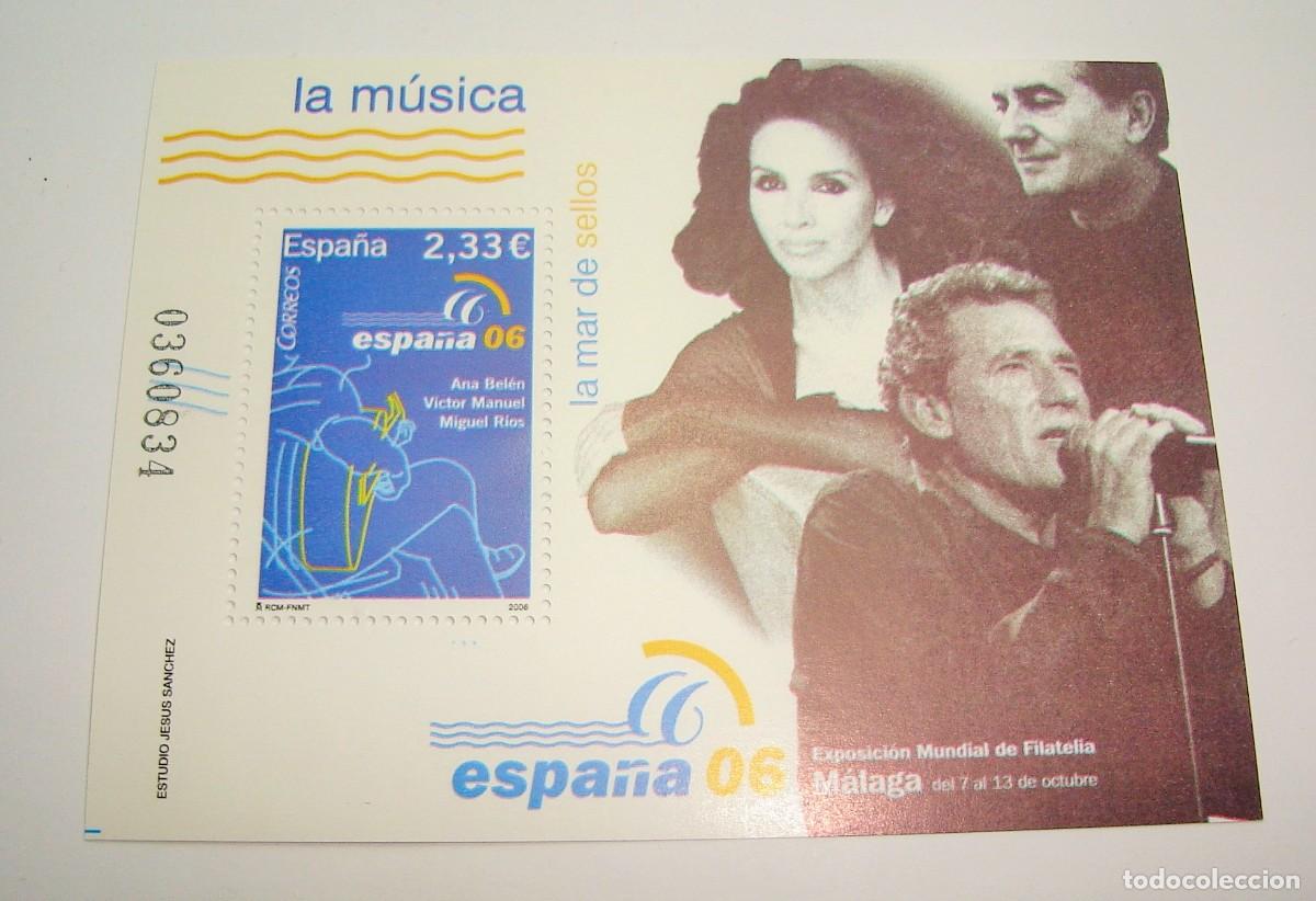 Sellos: FILATELIA CORREOS PLIEGO SELLOS LA MUSICA LOTE 87