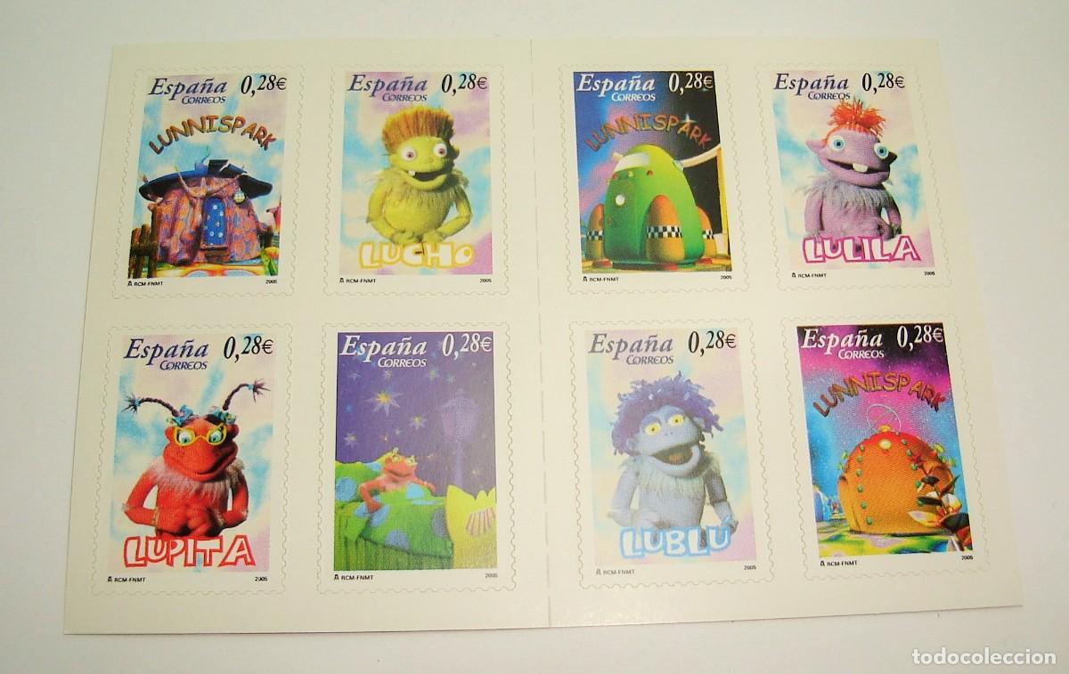 Sellos: FILATELIA CORREOS PLIEGO SELLOS LUNNISPARK LOS LUNNIS LOTE 92