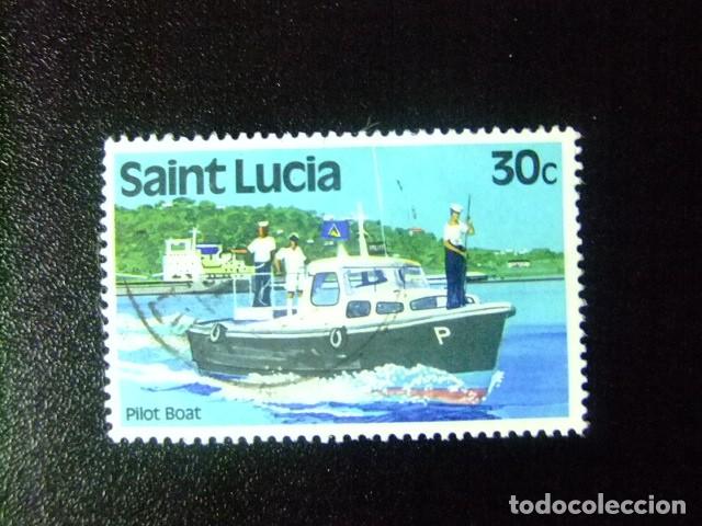 Sellos: 52 ST. LUCIA 1980 / PILOTO de BARCO / YVERT 499 FU