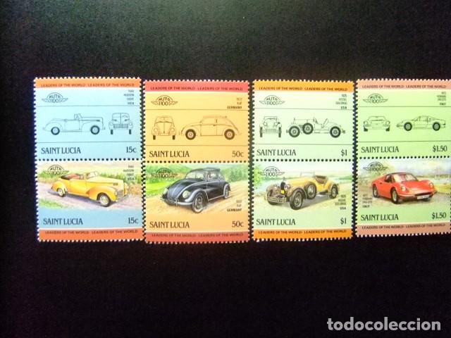 Sellos: 52 ST. LUCIA 1984 / AUTOMOBILES MODERNOS y ANTIGUOS serie III / YVERT 728 / 735 MNH