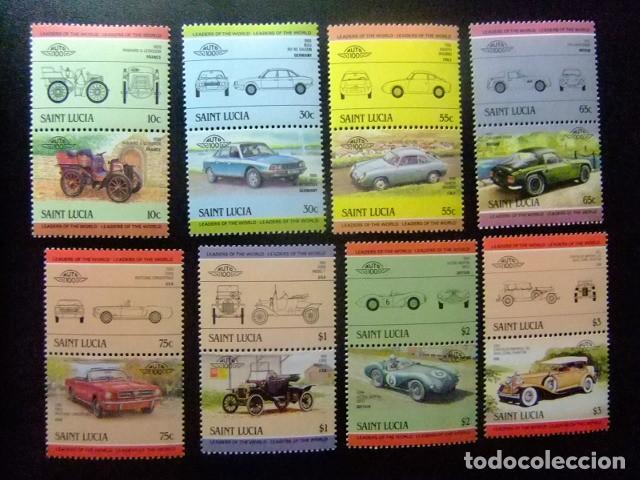 Sellos: 52 ST. LUCIA 1984 / AUTOMOBILES MODERNOS y ANTIGUOS serie II / YVERT 684 / 699 MNH
