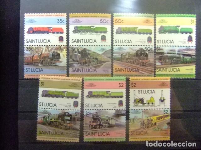 Sellos: 52 ST. LUCIA 1983 / LOCOMOTORAS TRENES serie I / YVERT 598 / 613 MNH incom.