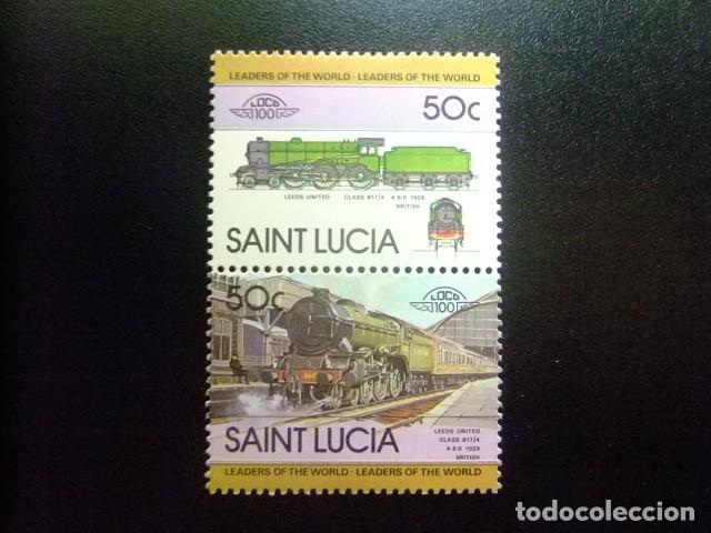 Sellos: 52 ST. LUCIA 1983 / LOCOMOTORAS TRENES serie I / YVERT 600 / 601 MNH