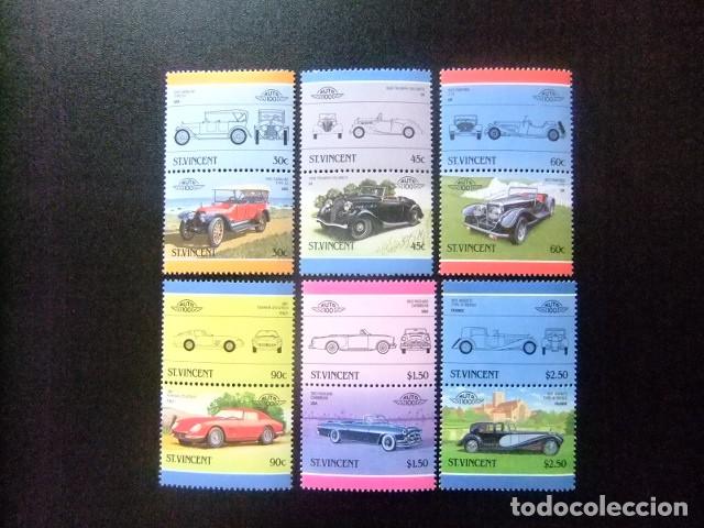 Sellos: 52 ST. VINCENT 1986 / AUTOMOBILES MODERNOS y ANTIGUOS serie V / YVERT 901 / 912 MNH