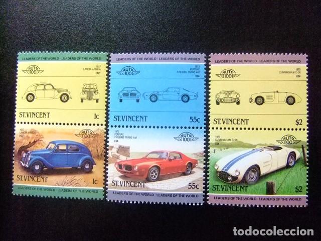 Sellos: 52 ST. VINCENT 1985 / AUTOMOBILES MODERNOS y ANTIGUOS serie III / YVERT 820 / 825 MNH