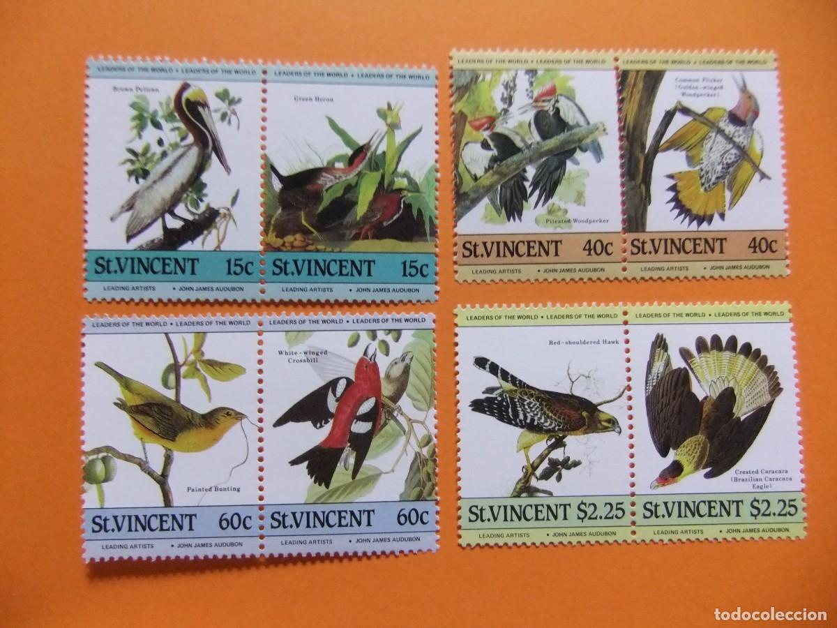 Sellos: 52 ST. VINCENT 1985 / FAUNA PAJAROS / YVERT 812 / 819 MNH