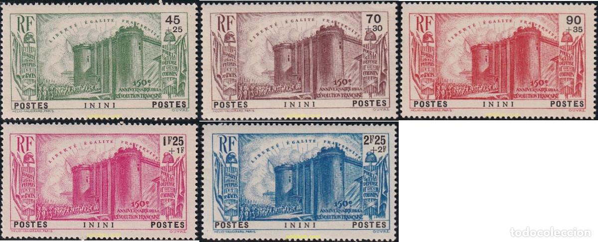 Sellos: 760815 MNH ININI 1939 150 ANIVERSARIO DE LA REVOLUCION FRANCESA