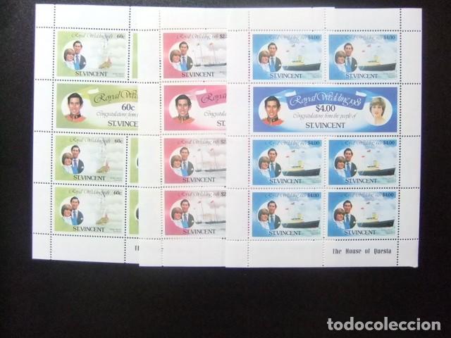 Sellos: 144 ST. VINCENT 1981 / BODA REAL ( PRINCE CHARLES y LADYl DIANA / YVERT 622 / 627 MNH