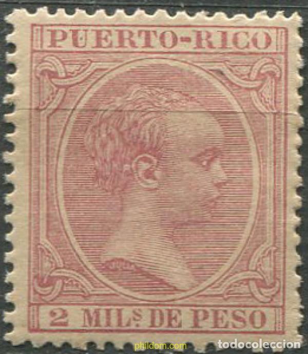 Sellos: 713982 HINGED PUERTO RICO 1890 ALFONSO XIII