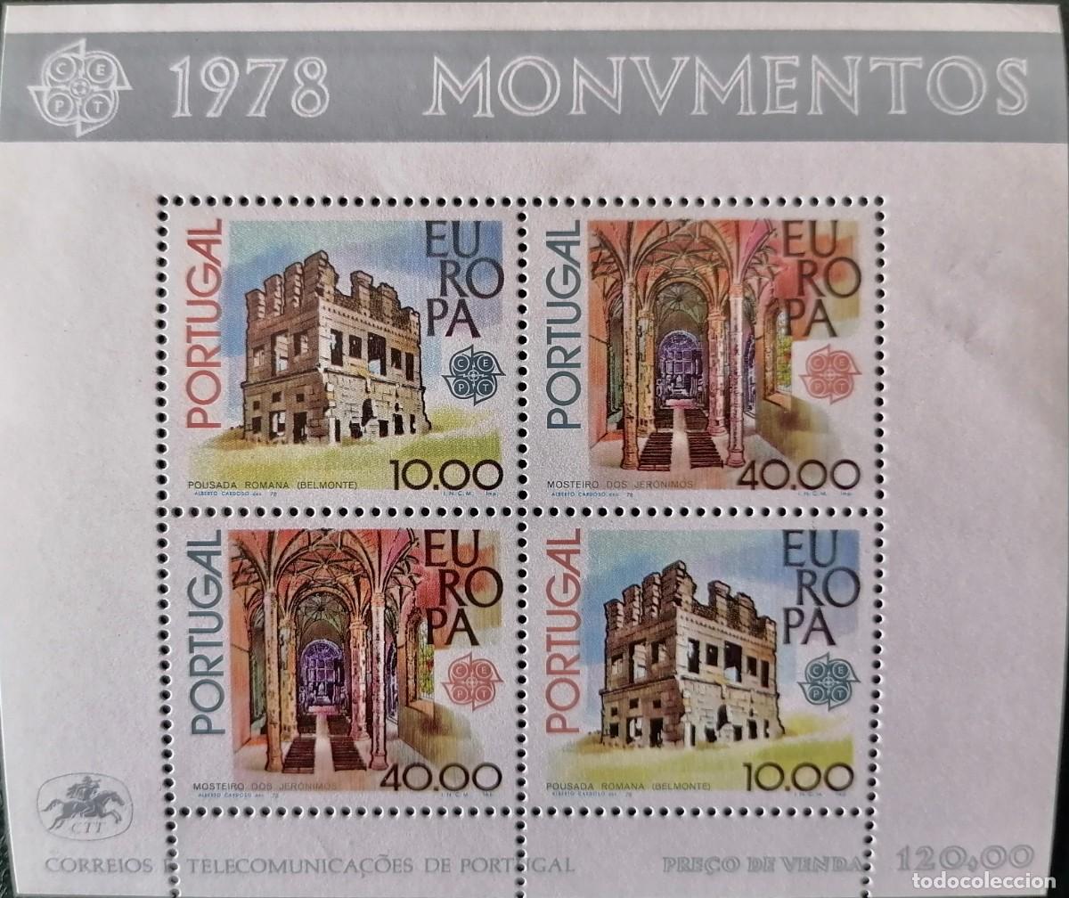 Sellos: PORTUGAL 1978 - HB CEPT / MONUMENTOS .