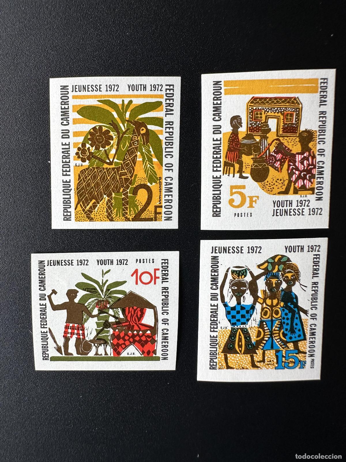 Sellos: Camer&uacute;n 1972 Mi. 681-684 ND Juventud Cultura Tradiciones Artesan&iacute;a Etnolog&iacute;a