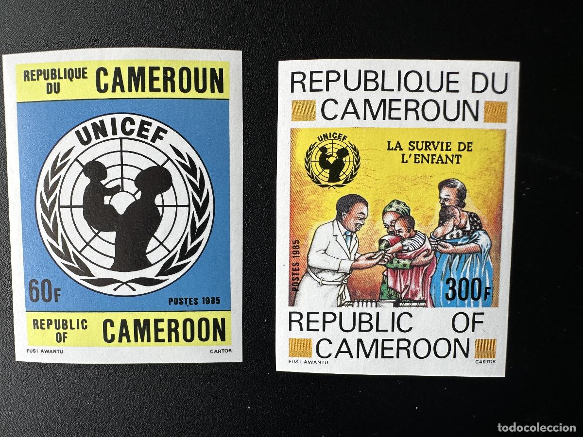 Sellos: Camer&uacute;n 1985 Mi. 1083-1084 ND UNICEF Survival Child Health Medicine