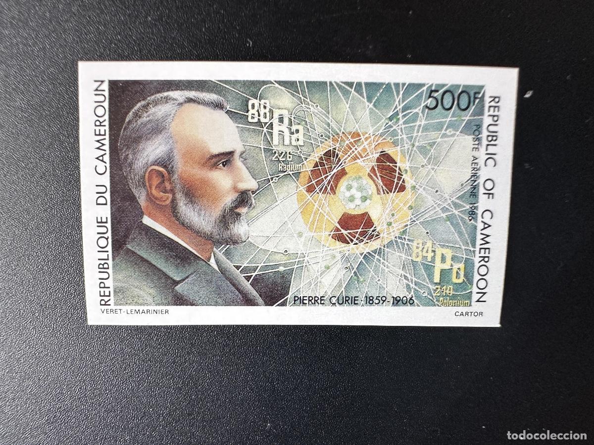 Sellos: Camer&uacute;n 1986 Mi. 1139 ND Pierre Curie F&iacute;sica Radioactividad Qu&iacute;mica Nobel