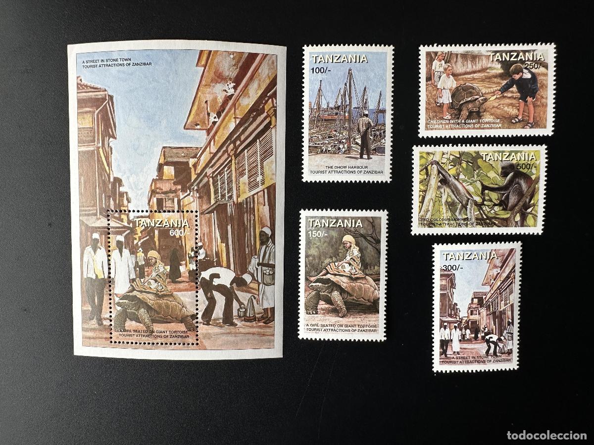 Sellos: Tanzania Mi. 3074 - 3079 Bl. 413 Atracciones tur&iacute;sticas Zanzibar Stone Town