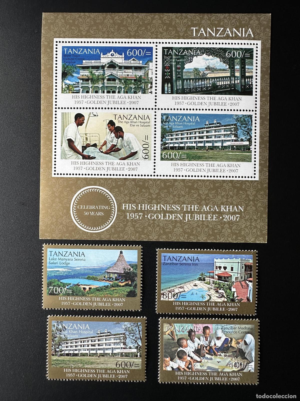 Sellos: Tanzania 2007 Mi. 4497-4500 Bl. 609 Golden Jubilee Hospital Aga Khan de Zanz&iacute;bar