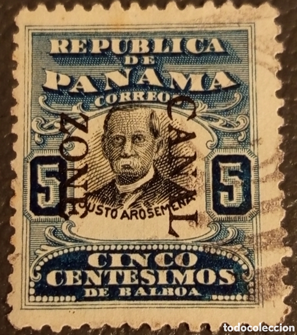 Sellos: Sello Zona Del Canal 1906 - 5c Justo Arosemena (Scott #24)