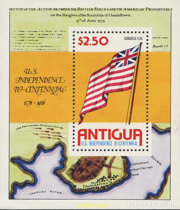 Sellos: 282730 MNH ANTIGUA 1976 BICENTENARIO DE LA INDEPENDENCIA DE LOS ESTADOS UNIDOS