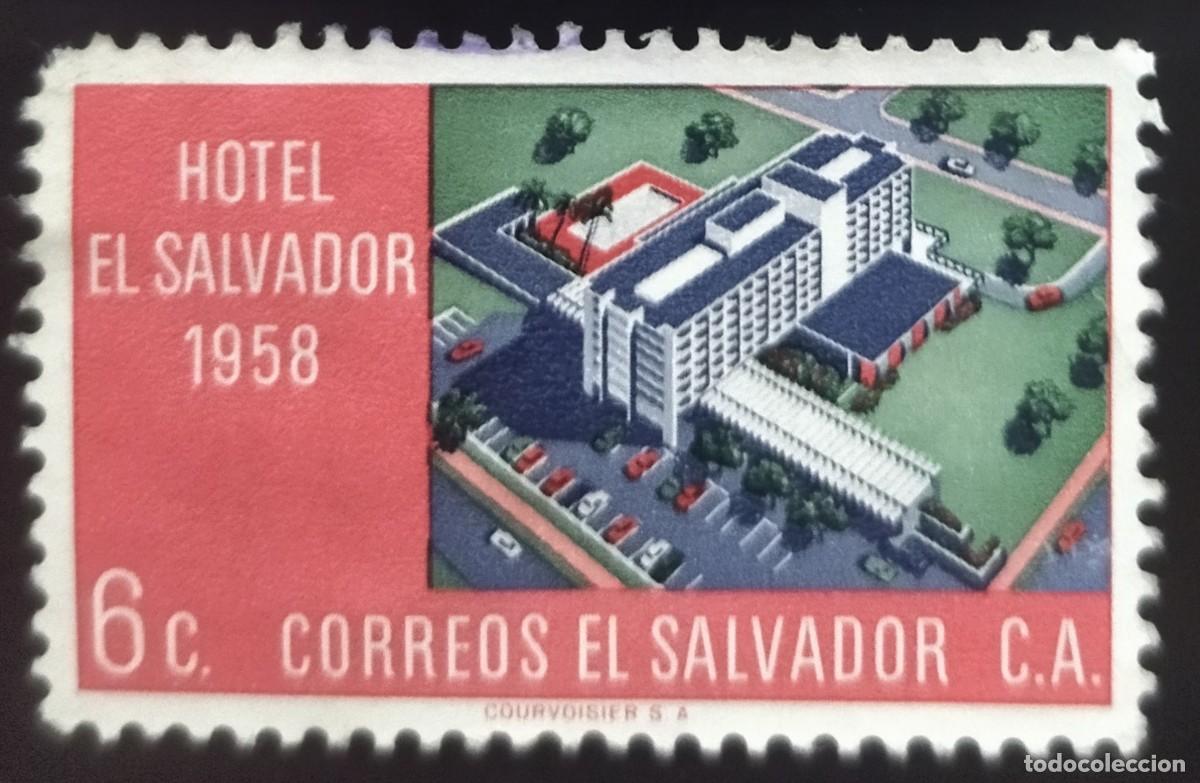 Sellos: EL SALVADOR 1958 Hotel El Salvador. USADO.