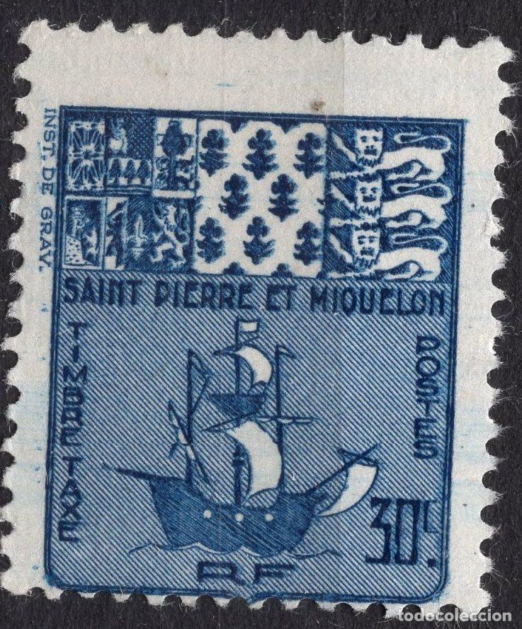 Sellos: SAINT PIERRE ET MIQUELON 1947 STAMP MCHEL PM P68