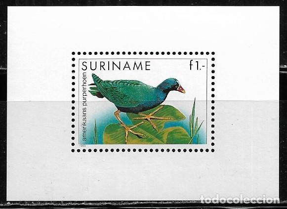 Francobolli: SURINAME 1986, HOJA BLOQUE Ivert 48 - P&Aacute;JAROS. MNH.