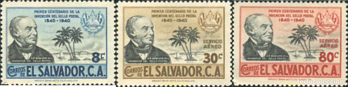 Sellos: 359201 MNH EL SALVADOR 1940 100 ANIVERSARIO DEL SELLO