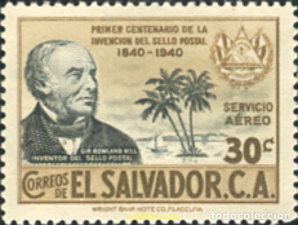 Sellos: 788916 HINGED EL SALVADOR 1940 100 ANIVERSARIO DEL SELLO