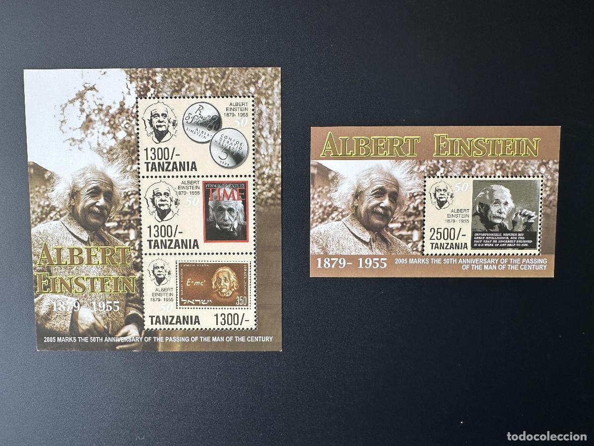 Sellos: Tanzania 2005 Mi. 4316 - 4318 Bl. 584 F&iacute;sico del 50 cumplea&ntilde;os de Albert Einstein