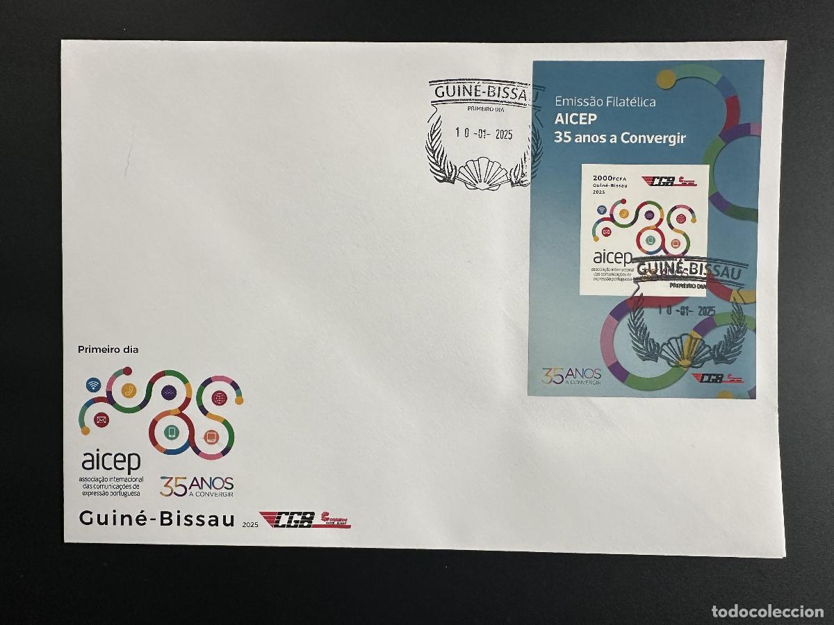 Sellos: Guinea-Bis&aacute;u 2025 Mi. &iquest;Bl.? ND FDC 35 a&ntilde;os emisiones conjuntas del AICEP
