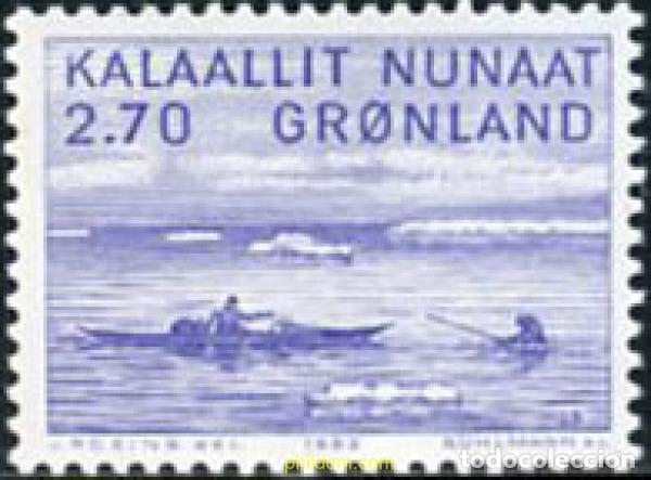 Sellos: 96895 MNH GROENLANDIA 1982 PINTURA DE JACOB DANIELSEN