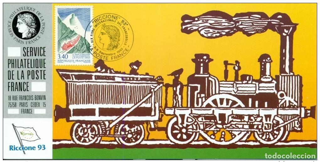 Sellos: 108 Exposici&oacute;n oficial de mapas del tren FDC Riccione 1993 Artouste Zug Railways