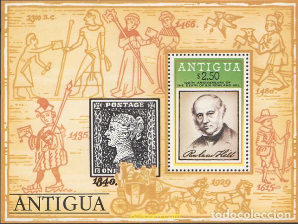 Sellos: 33673 MNH ANTIGUA 1979 100 ANIVERSARIO DE LA MUERTE DE SIR ROWLAND HILL