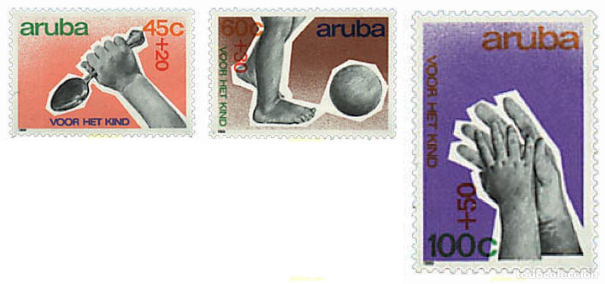 Sellos: 47391 MNH ARUBA 1989 PRO INFANCIA
