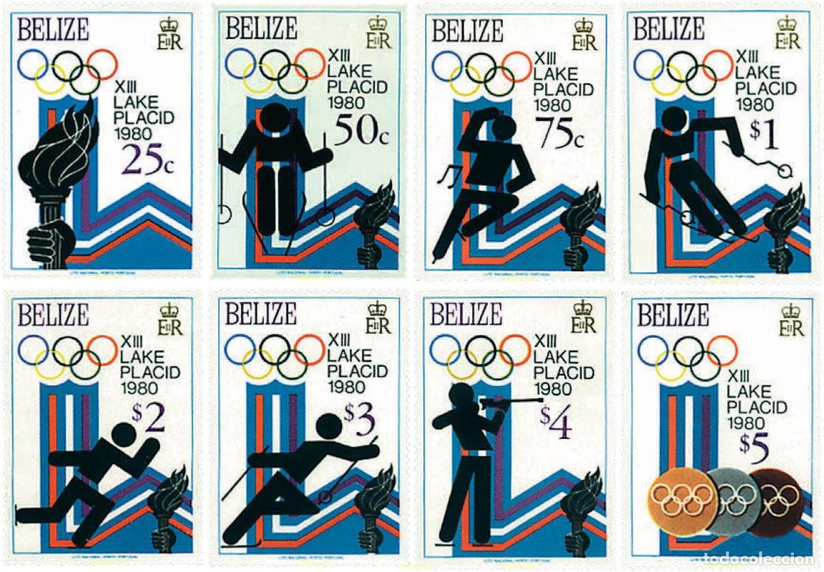 Sellos: 70536 MNH BELIZE 1979 13 JUEGOS OLIMPICOS INVIERNO LAKE PLACID 1980