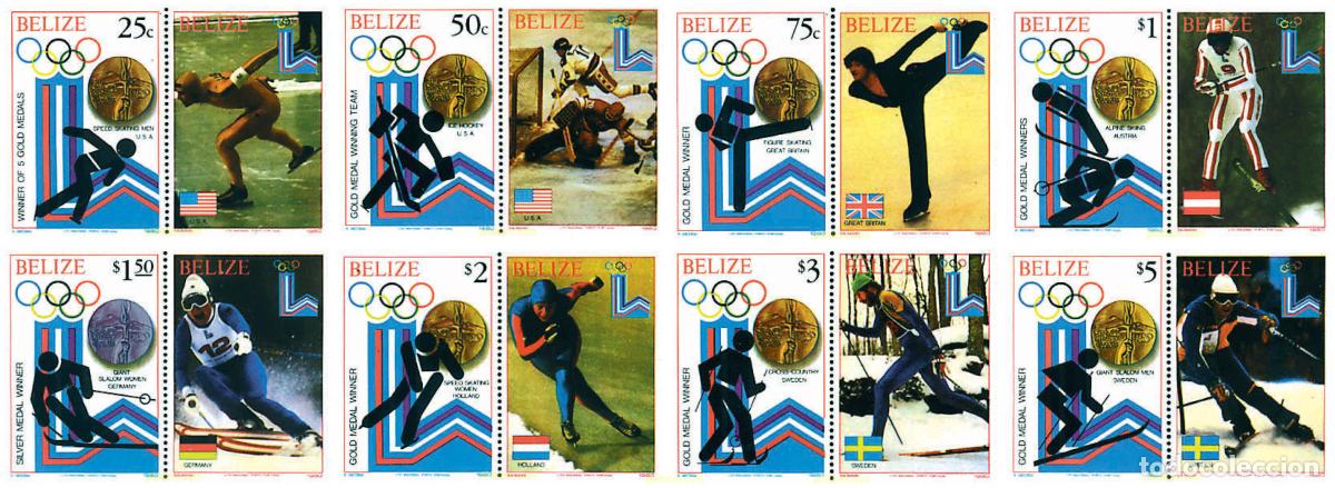 Sellos: 203929 MNH BELIZE 1980 MEDALLISTAS DE LOS 13 JUEGOS OLIMPICOS DE INVIERNO. LAKE PLACID 1980
