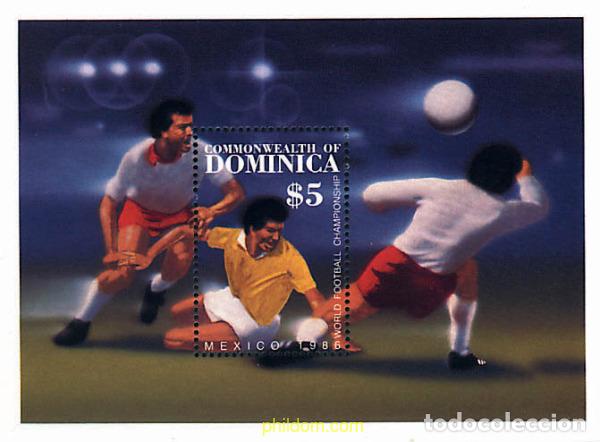 Sellos: 39327 MNH DOMINICA 1986 COPA DEL MUNDO DE FUTBOL. MEXICO-86