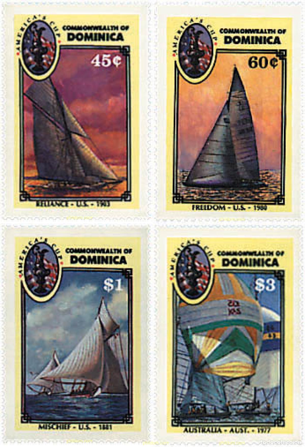 Sellos: 26866 MNH DOMINICA 1987 COPA DE AMERICA DE VELA
