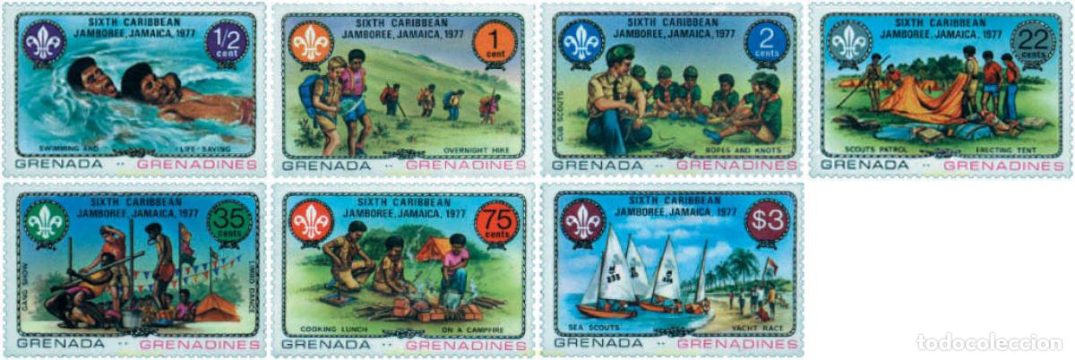 Sellos: 38642 MNH GRANADA GRANADINAS 1977 6 JAMBOREE DEL CARIBE EN JAMAICA
