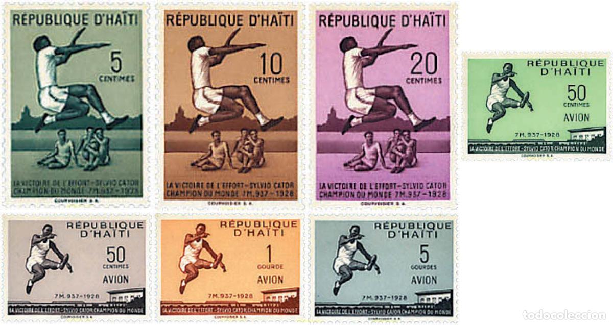 Sellos: 31290 MNH HAITI 1958 30 ANIVERSARIO DEL RECORD DEL MUNDO DEL ATLETA SYLVIO CATOR.