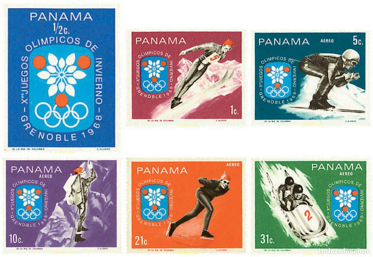 Sellos: 71505 MNH PANAMA 1968 10 JUEGOS OLIMPICOS INVIERNO GRENOBLE 1968