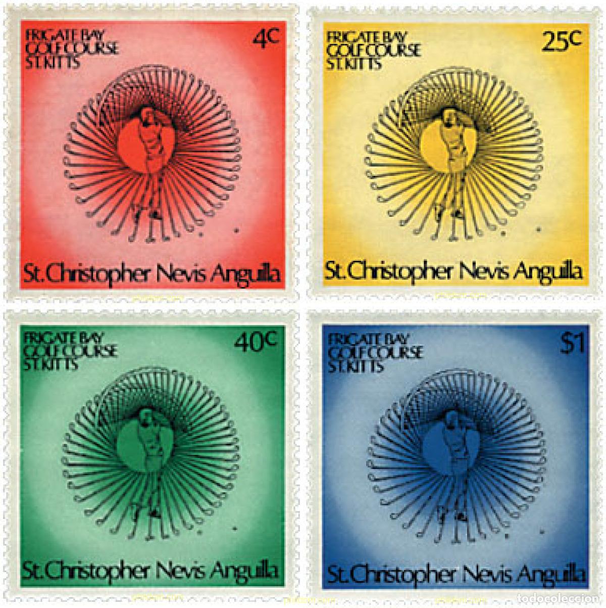 Sellos: 47972 MNH SAN CRISTOBAL-NEVIS-ANGUILLA 1975 INAUGURACION DEL CAMPO DE GOLF DE FRIGATE BAY