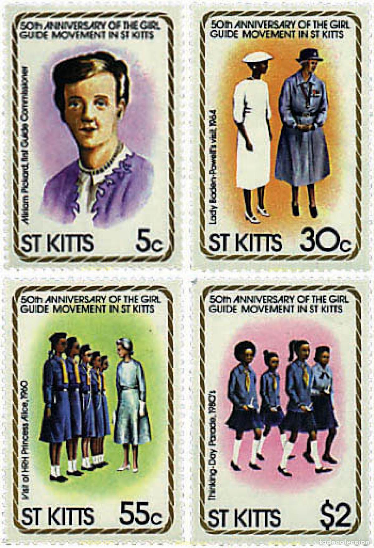 Sellos: 38722 MNH SAN KITTS 1981 50 ANIVERSARIO DEL ESCULTISMO FEMENINO