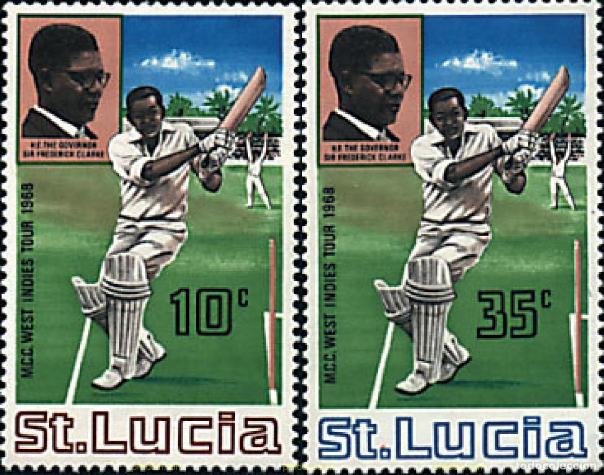 Sellos: 27017 MNH SANTA LUCIA 1968 CAMPEONATOS DE CRICKET EN EL CARIBE
