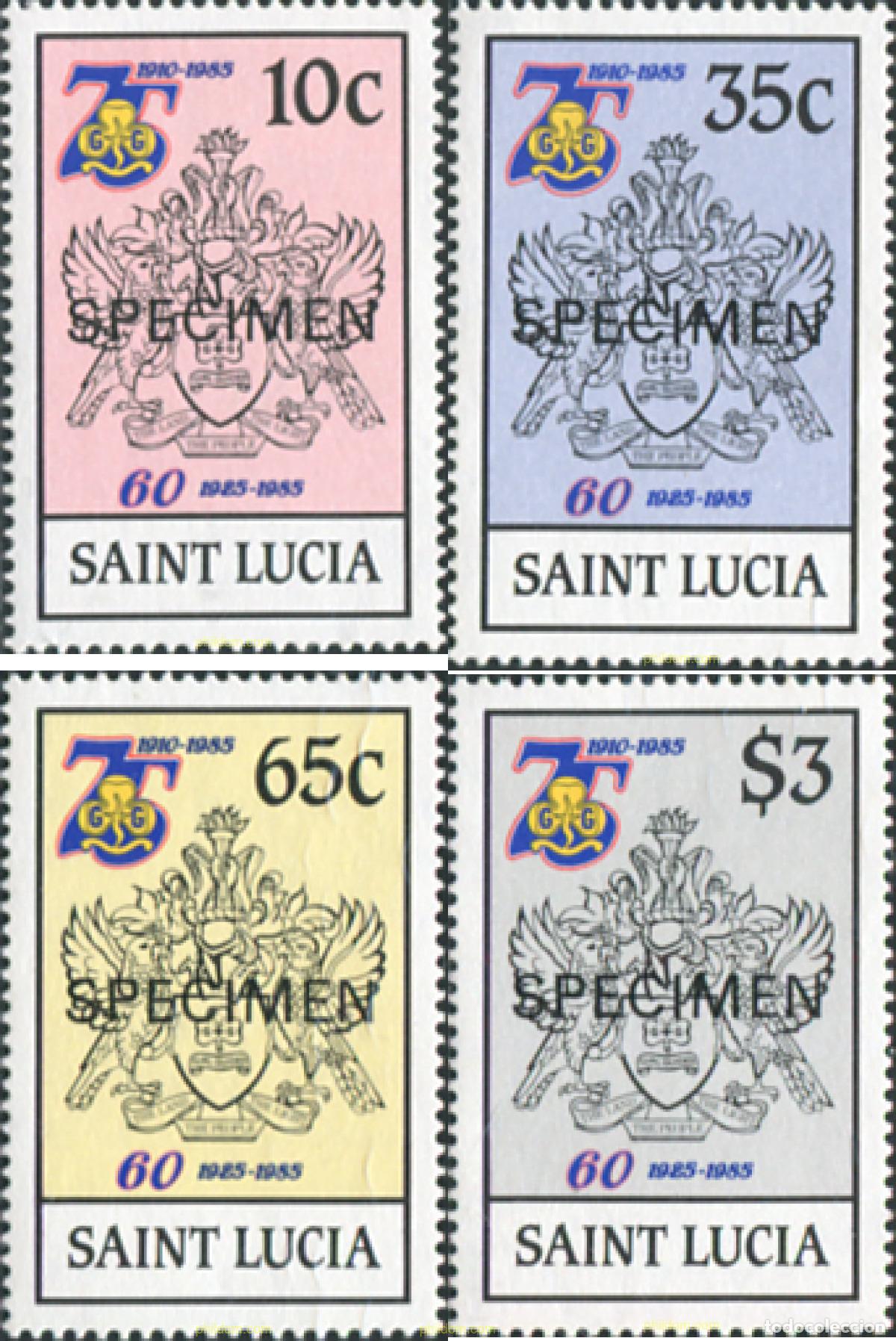 Sellos: 573264 MNH SANTA LUCIA 1985 75 ANIVERSARIO DEL ESCULTISMO FEMENINO