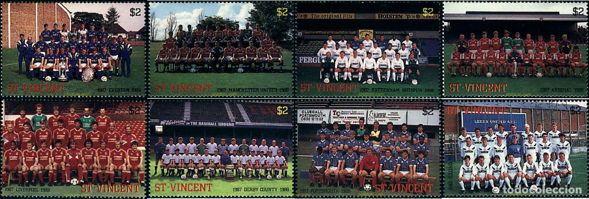 Sellos: 27025 MNH SAN VICENTE 1987 GRANDES EQUIPOS DE FUTBOL BRITANICOS.